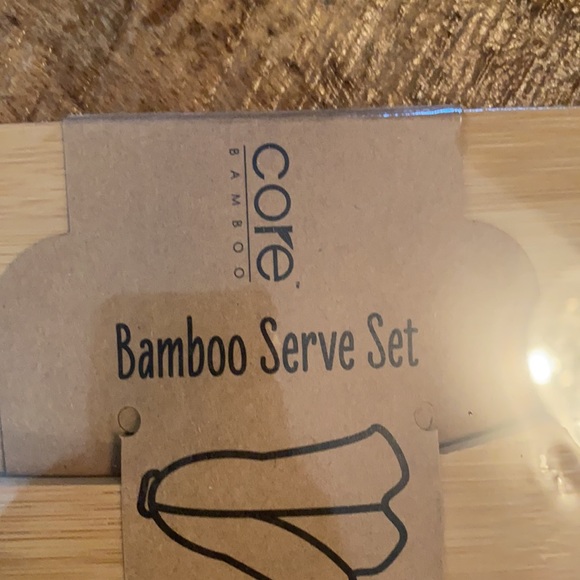 NWT Core bamboo serve set tongs cutting board - Picture 3 of 3
